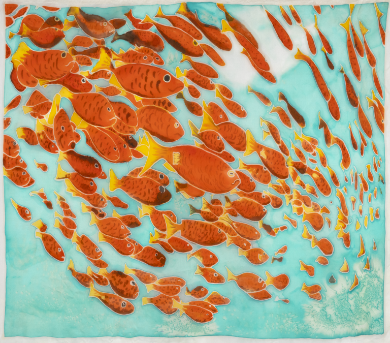 Catalina Garibaldi Goldfish Bait Ball  ~ Original Silk