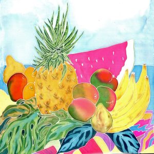 Bounty of the land, its tropical fruit ~ Original Silk