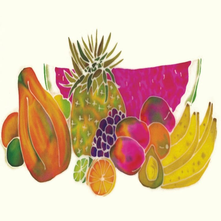 Tropical Fruit Assembly  ~ Art Cards
