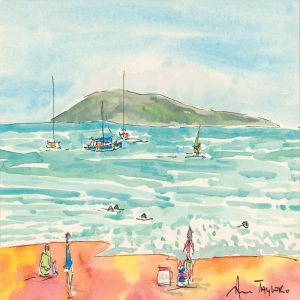 Kaanapali  Dig Me Beach - Watercolor Original
